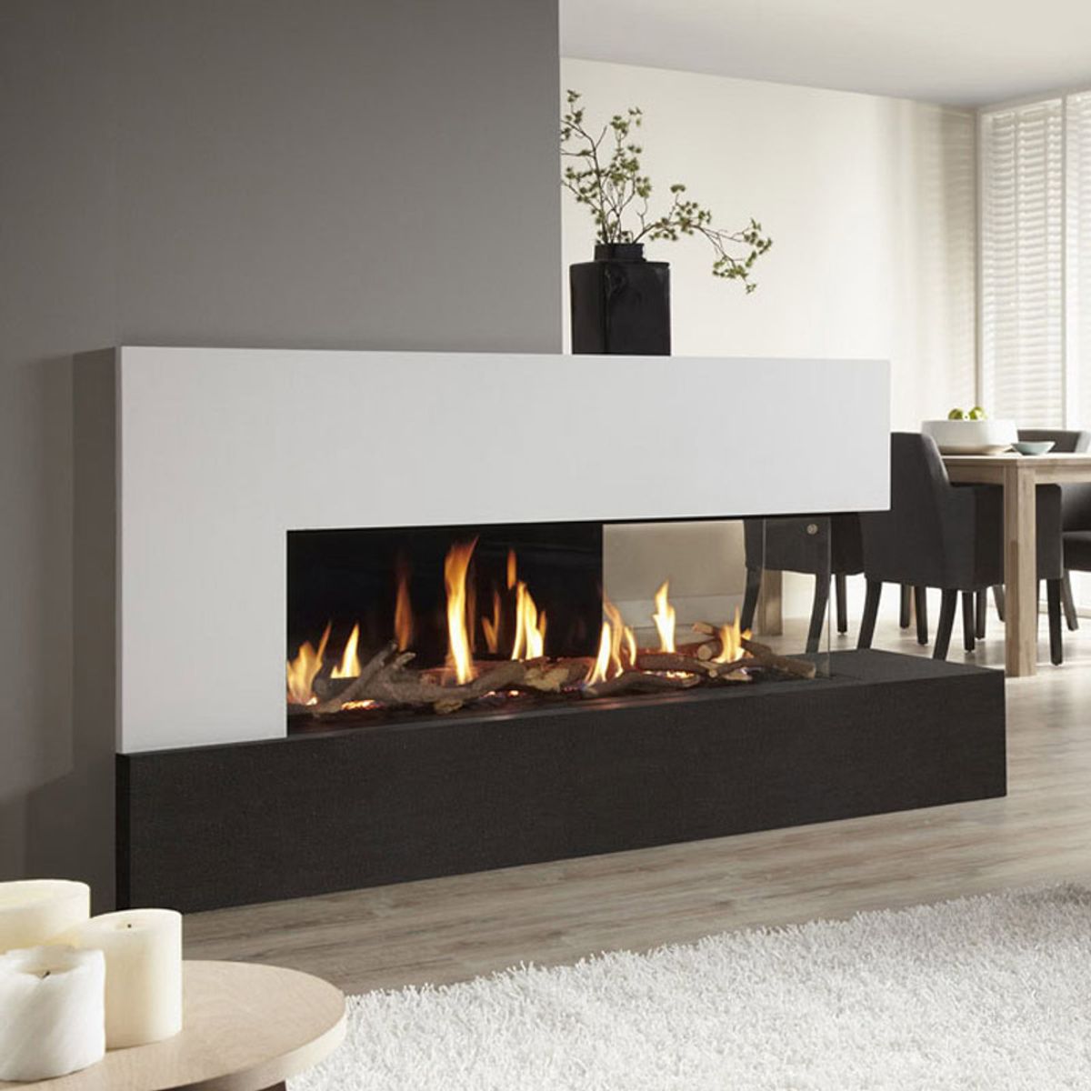 DRU Metro 130XTL Gaspejs - Flaskegas - Black Smooth (matsort) - Standard glas - Højre