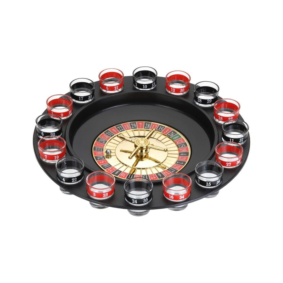 Drukspil Casino Roulette 90267 18 stk Glas