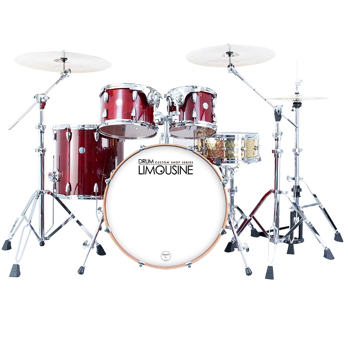 Drum Limousine Custom Shop 22 RD trommesæt red sparkle