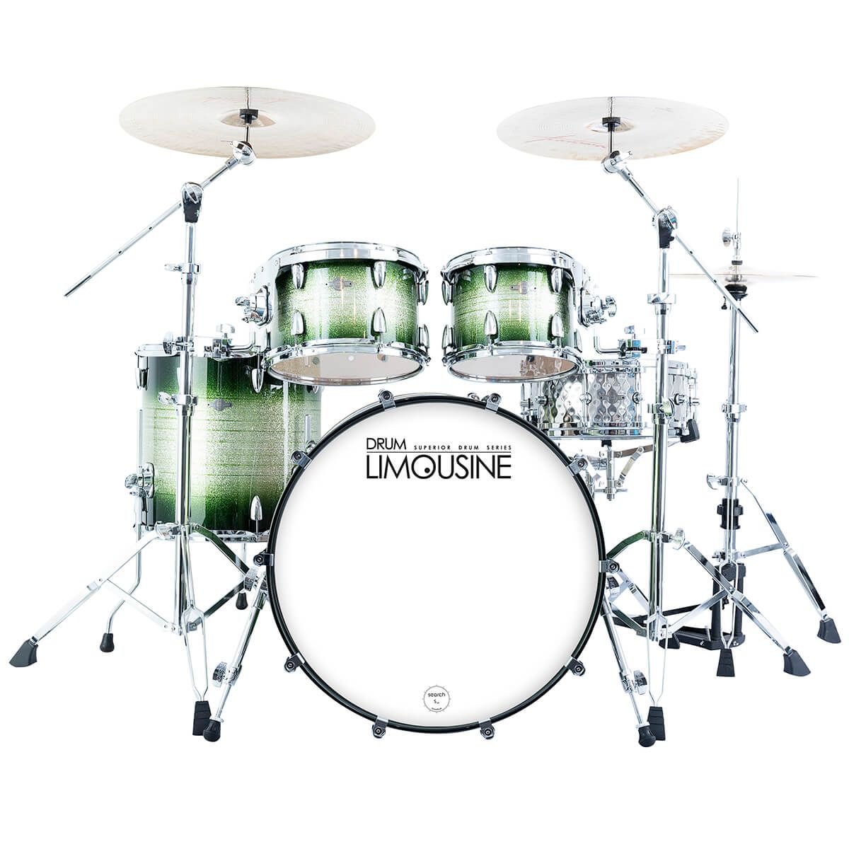 Drum Limousine Superior 22 GS trommesæt green fade