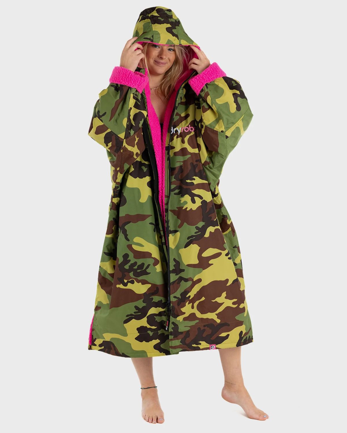 dryrobe ® Advance Long Sleeve V3 - Camo/Pink