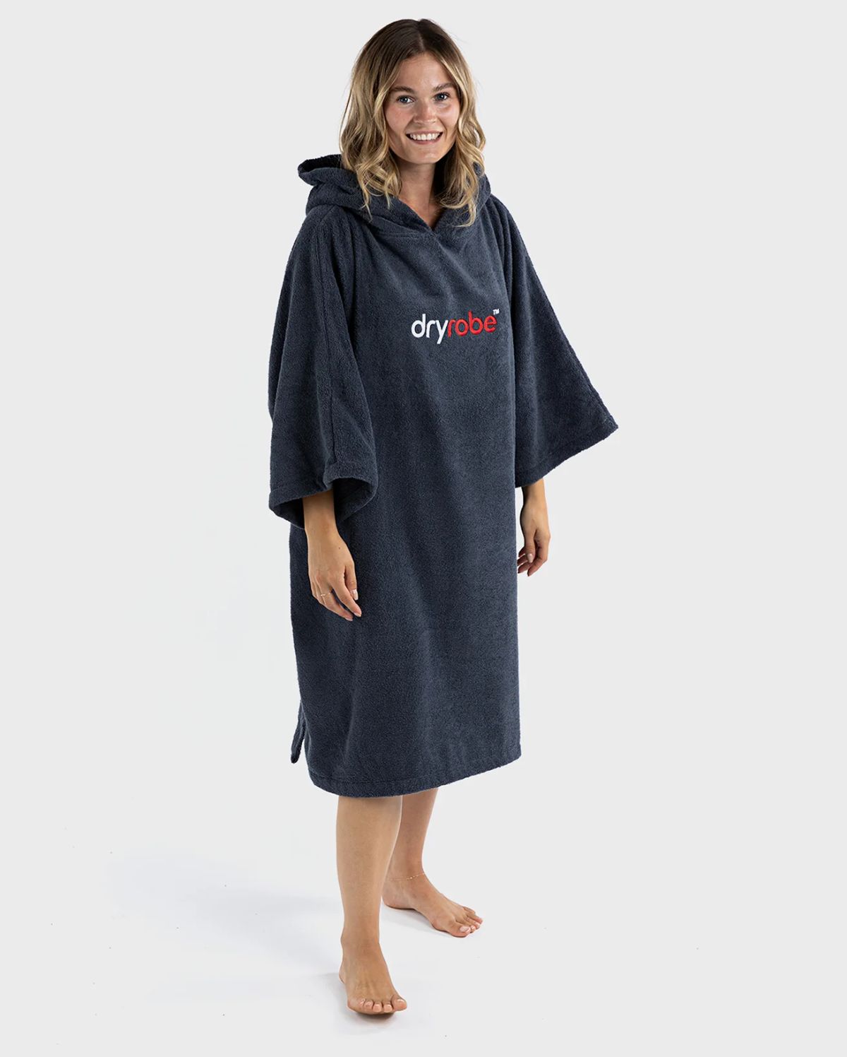 dryrobe ® Badeponcho i økologisk bomuld - Navy Blue