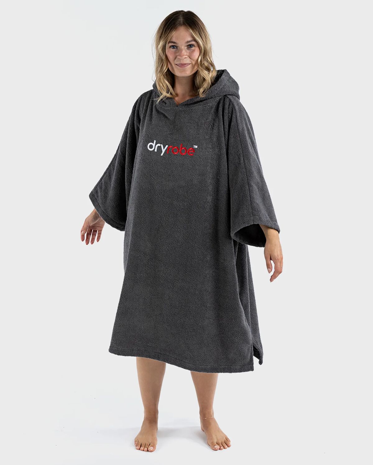 dryrobe ® Badeponcho i økologisk bomuld - Slate Grey