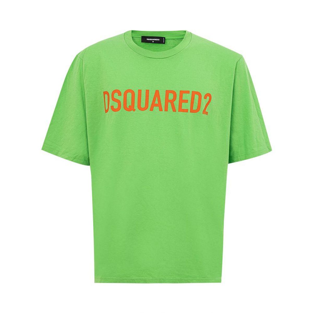 Dsquared2 Electric Green Cotton Tee for Herre