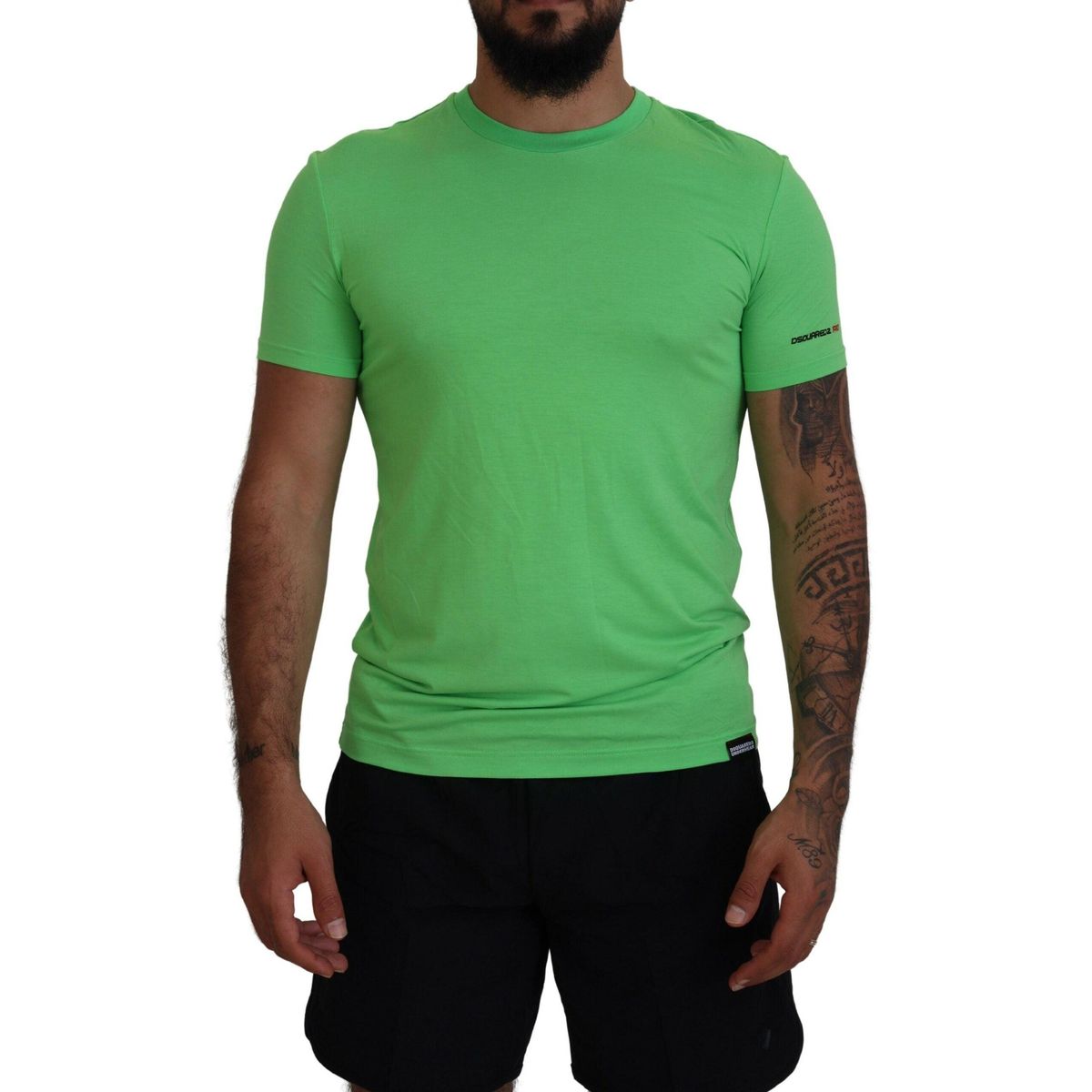 Dsquared2 Green Modal Short Sleeves Crewneck T-shirt