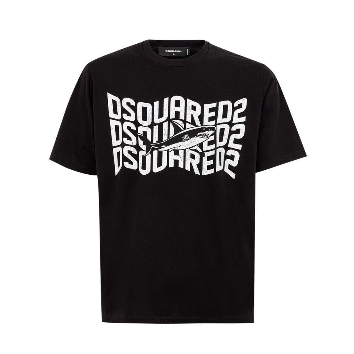 Dsquared2 Sleek Black Cotton T-Shirt for Herre