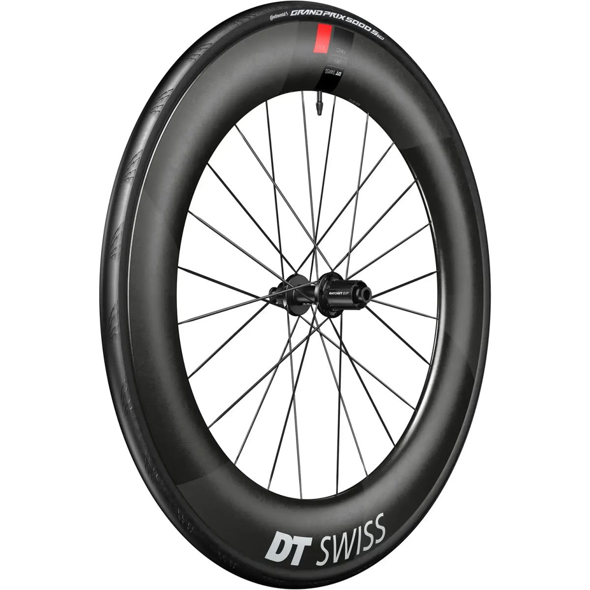 DT Swiss Wheel ARC 1100 Dicut 80 (Inkl. Dæk & Slange) 700c Rear - Shimano/SRAM