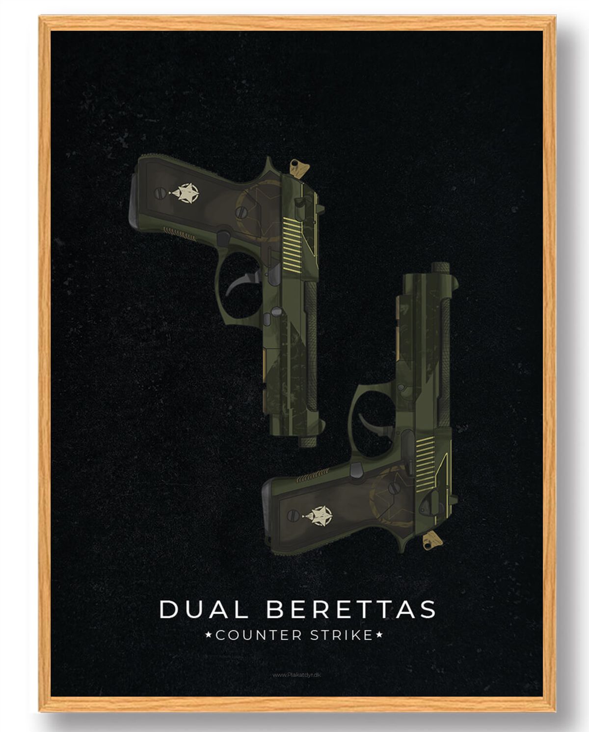 Dual Berettas - CS gamerplakater (Størrelse: L - 50x70cm (B2))