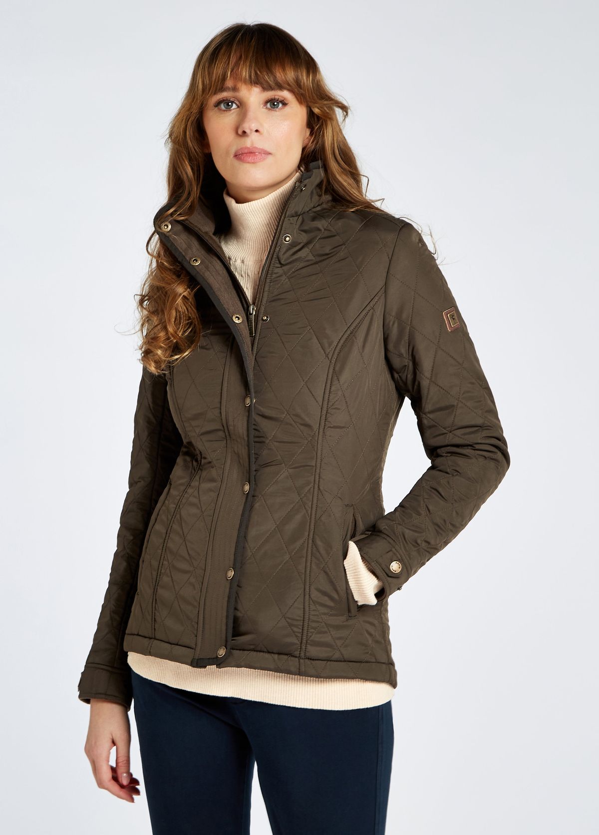 Dubarry Camlodge Ladies Quilted Jacket, olivengrøn - 34 (UK8)