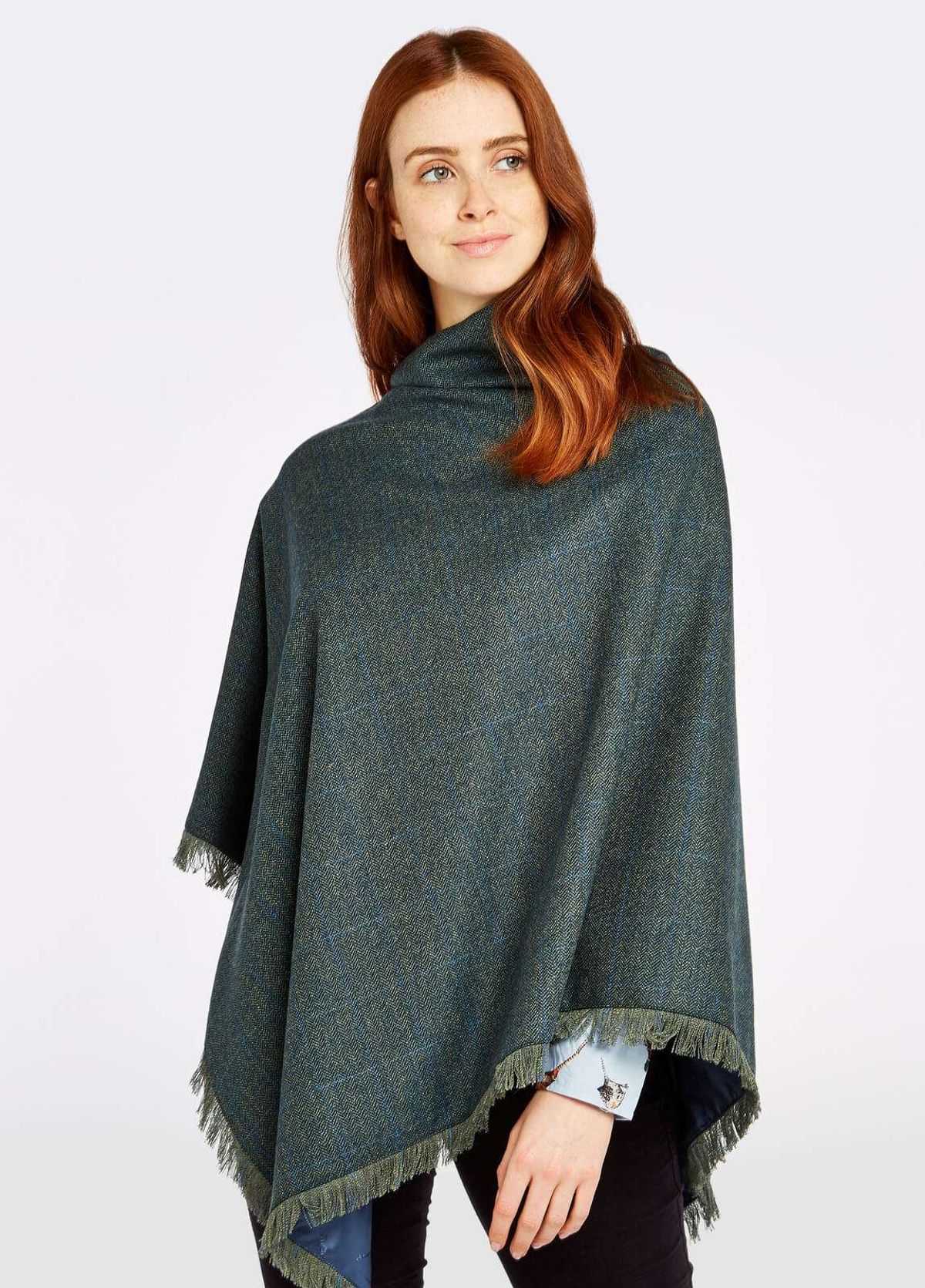 Dubarry Hazelwood Tweed Poncho Mist