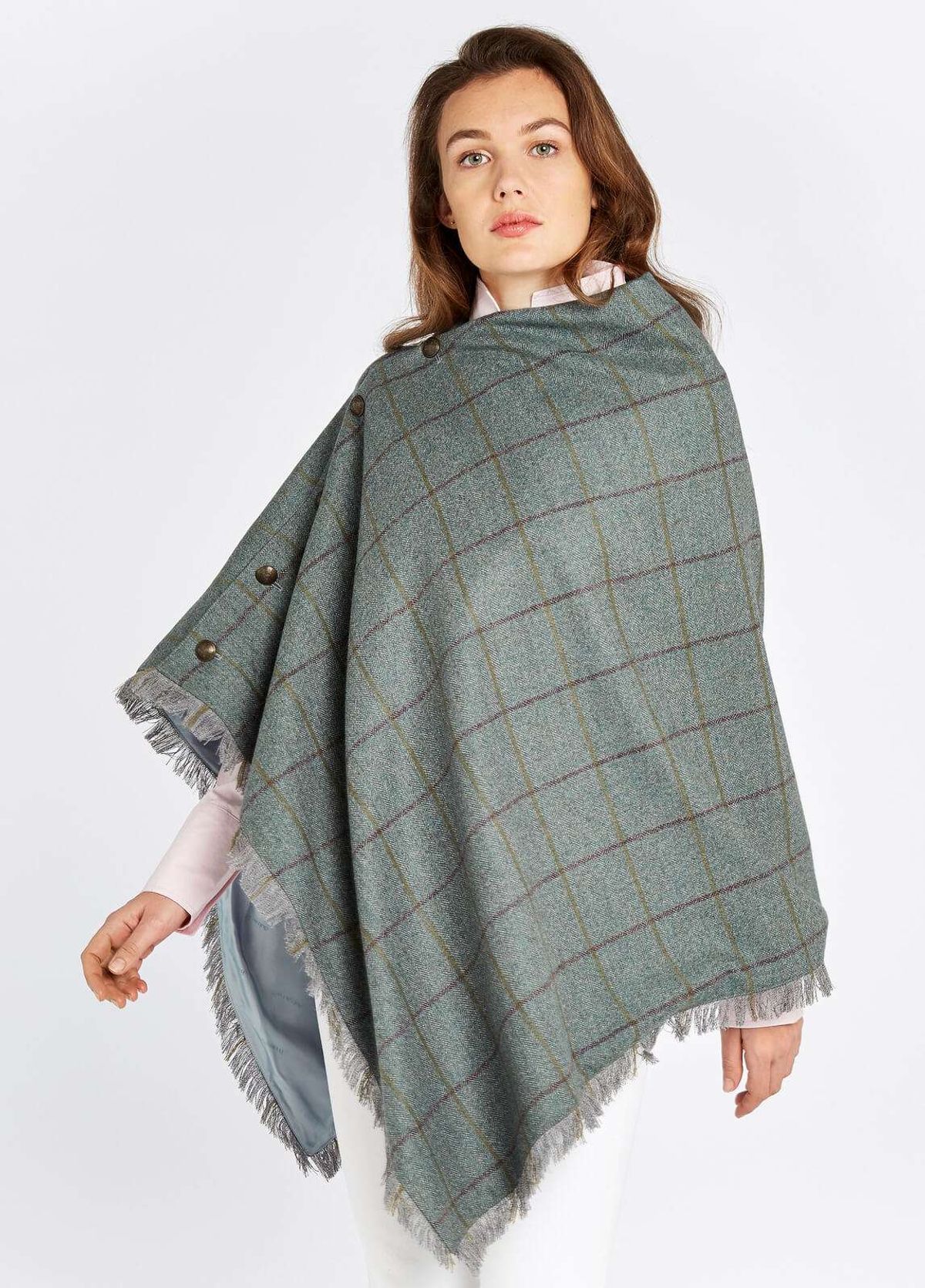 Dubarry Hazelwood Tweed Poncho Sorrel