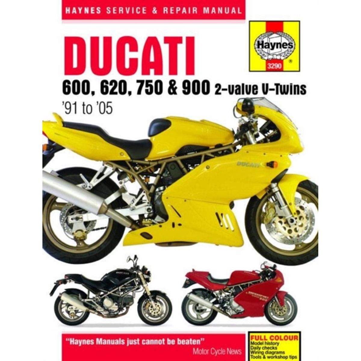 Ducati 600, 620, 750 & 900 2-valve V-Twins (91 - 05) Haynes Repair Manual