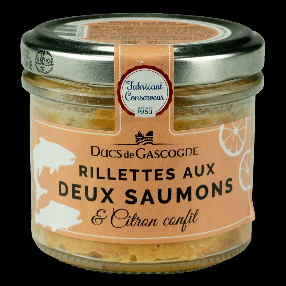 Ducs de Gascogne Rillette 2 typer laks og syltet citron