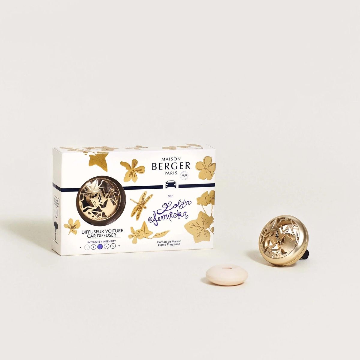 DUFTFRISKER TIL BIL M. LOLITA LEMPICKA`S SIGNATUR DUFT - DIFFUSER + REFILL - MAISON BERGER PARIS - Car diffuser / duft til bil - Maison Berger Paris - StudioBuus