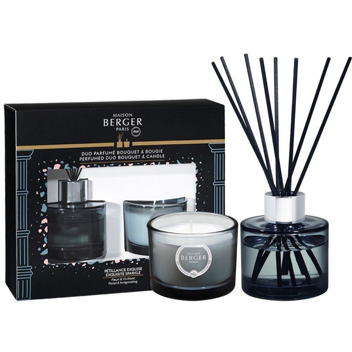 DUFTPINDE & DUFTLYS MED DUFTEN EXQUISITE SPARKLE - MINI DUO OPLYMPUS - Scented Candle / Duftlys - Maison Berger Paris - StudioBuus