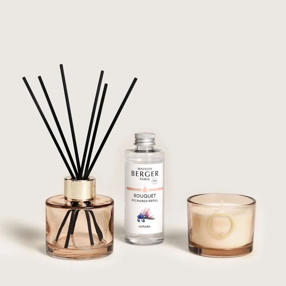 DUFTPINDE & DUFTLYS MED DUFTEN LILIFLORA - MINI DUO BOLERO - Scented Candle / Duftlys - Maison Berger Paris - StudioBuus