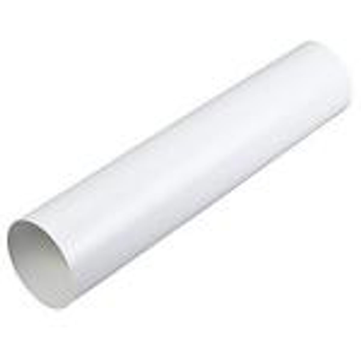 Duka Ventilationsrør Ø125X500MM. Hvid plast fremstilles i 2mm pvc