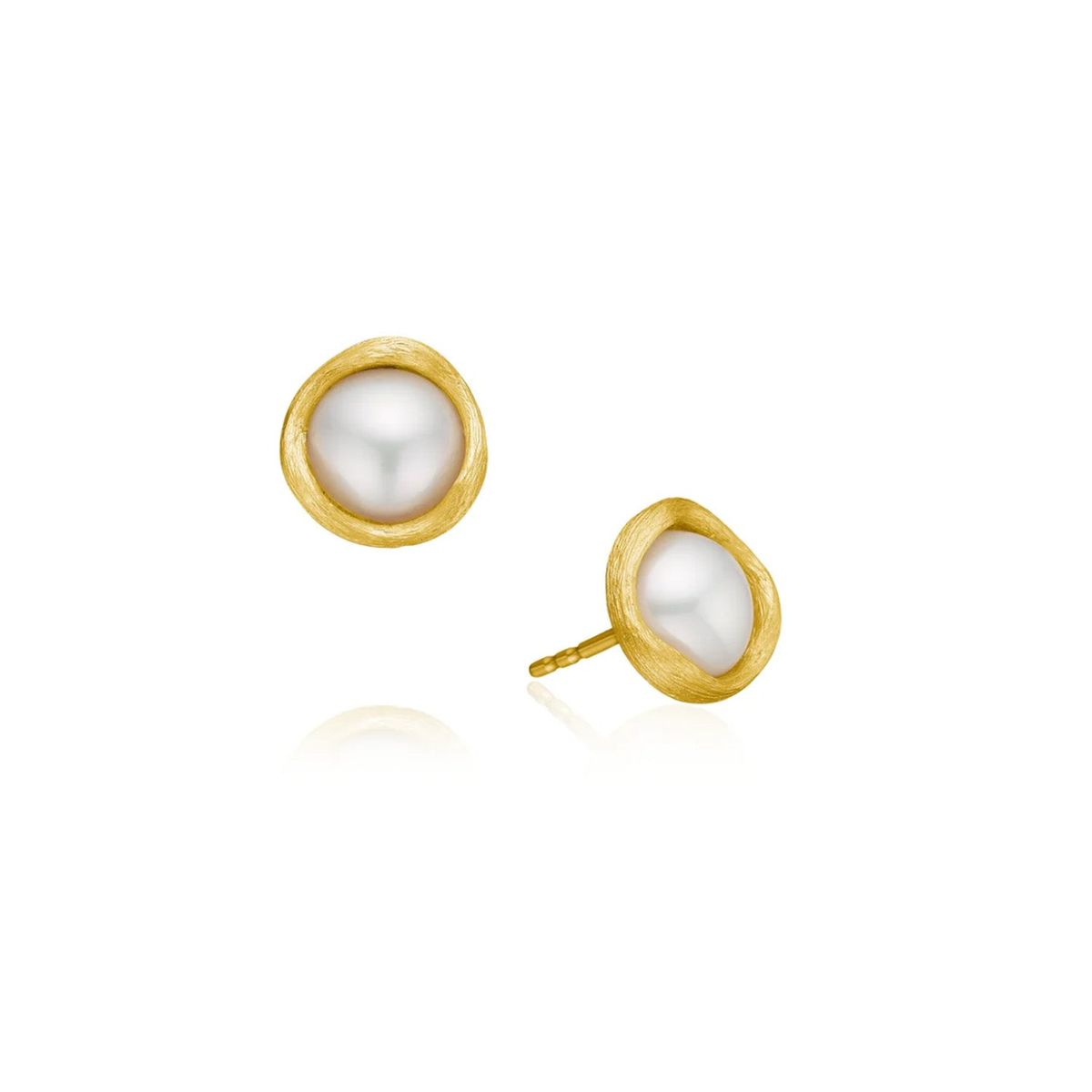 Dulong Fine Jewelry - Vega Pearl ørestikker m. ferskvandsperle, lille 18 kt. guld