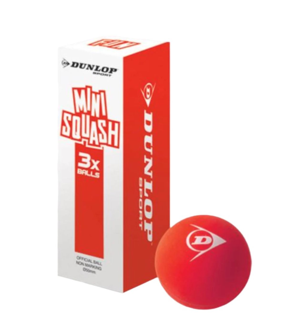 Dunlop Fun Mini Squashbolde (Rød, 3-pak)