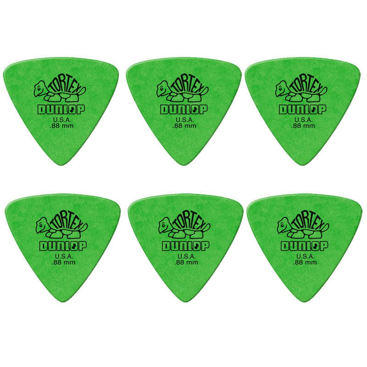 Dunlop Tortex Triangle 0,88 mm plektre (6 stk.)