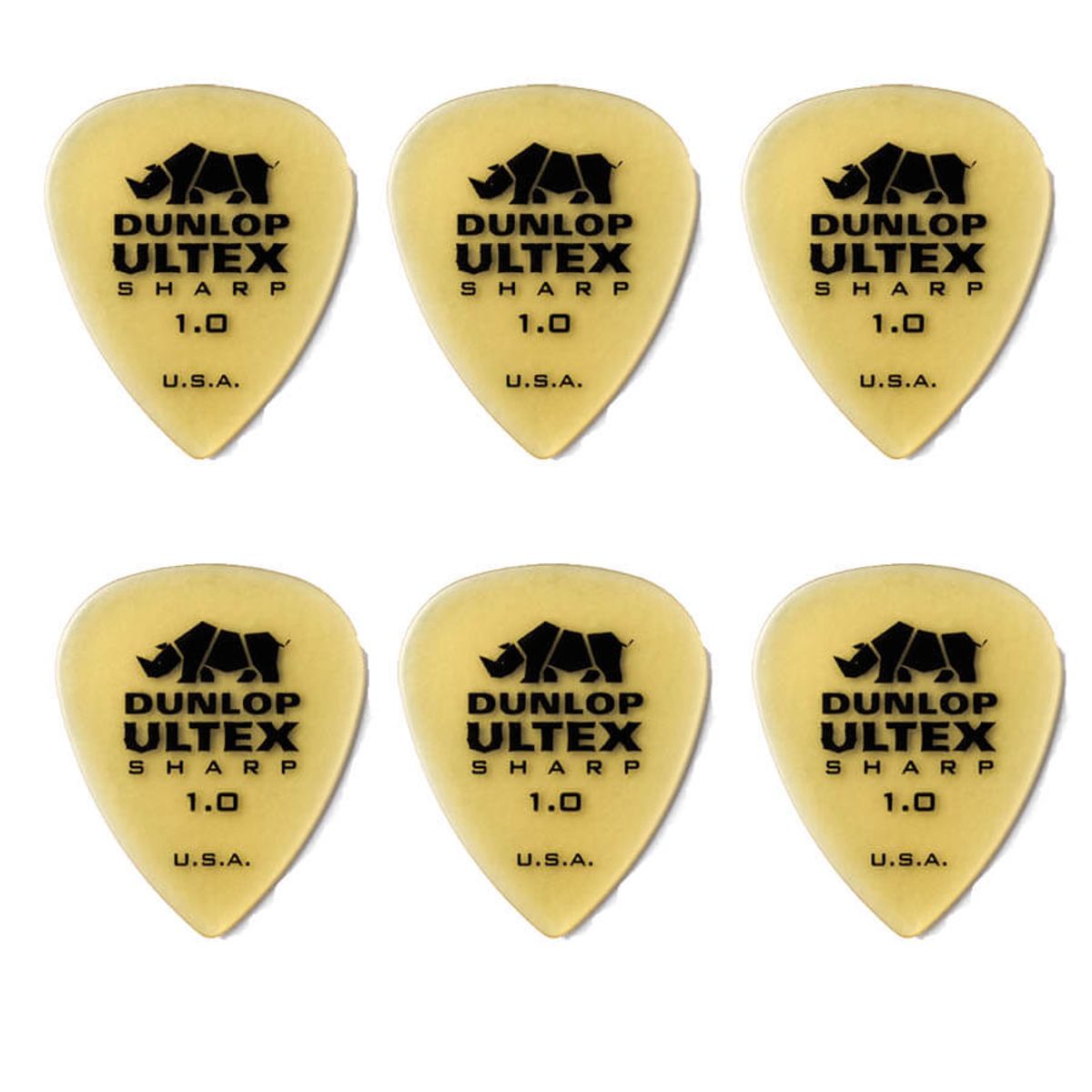 Dunlop Ultex Sharp 1,0 mm plektre (6 stk.)