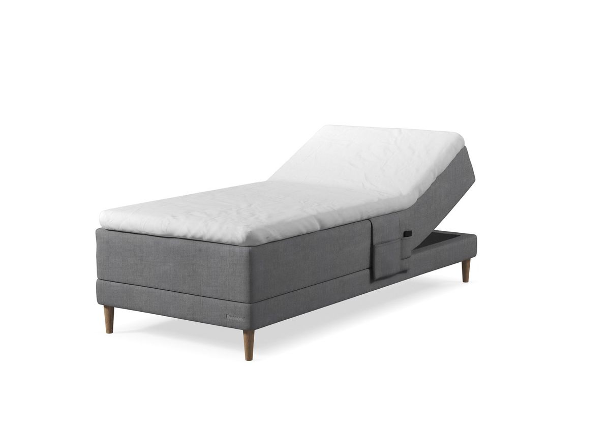 Dunlopillo - Pure boxelevationsseng 90x210 cm - Madras og hævebund i et design