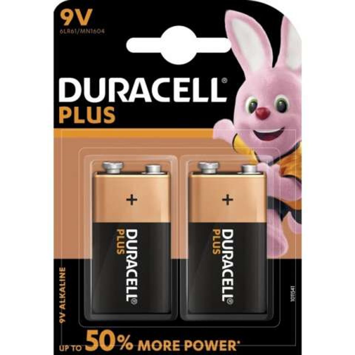 DURACELL 9V PLUS POWER BATTERI (2 stk.)