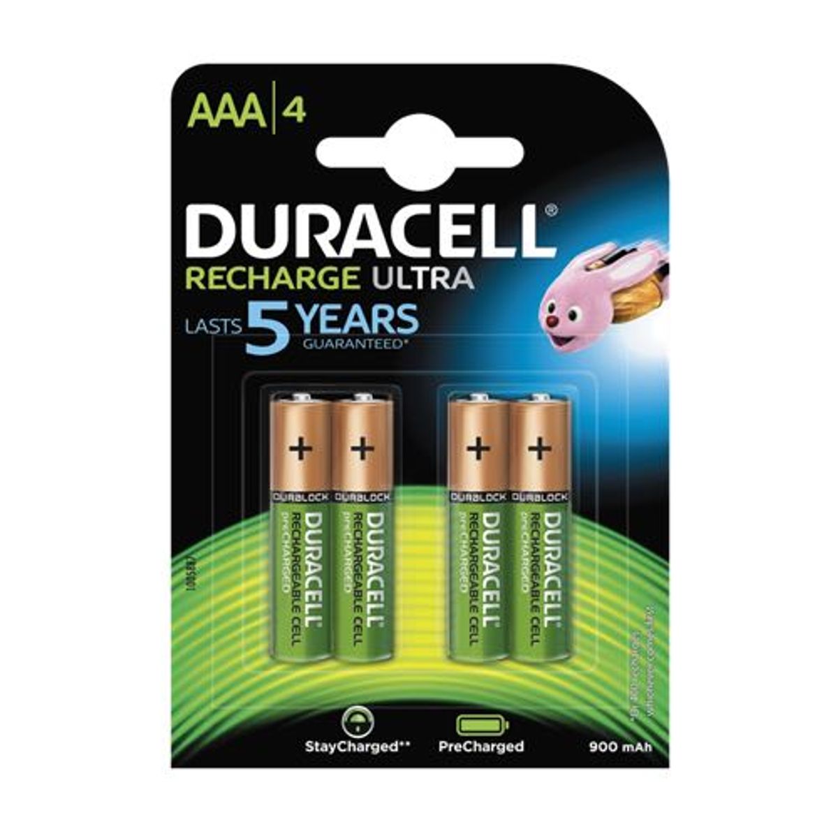 Duracell - AAA - 4 stk - Genopladelige Ni-MH Batteri (900 mAh)