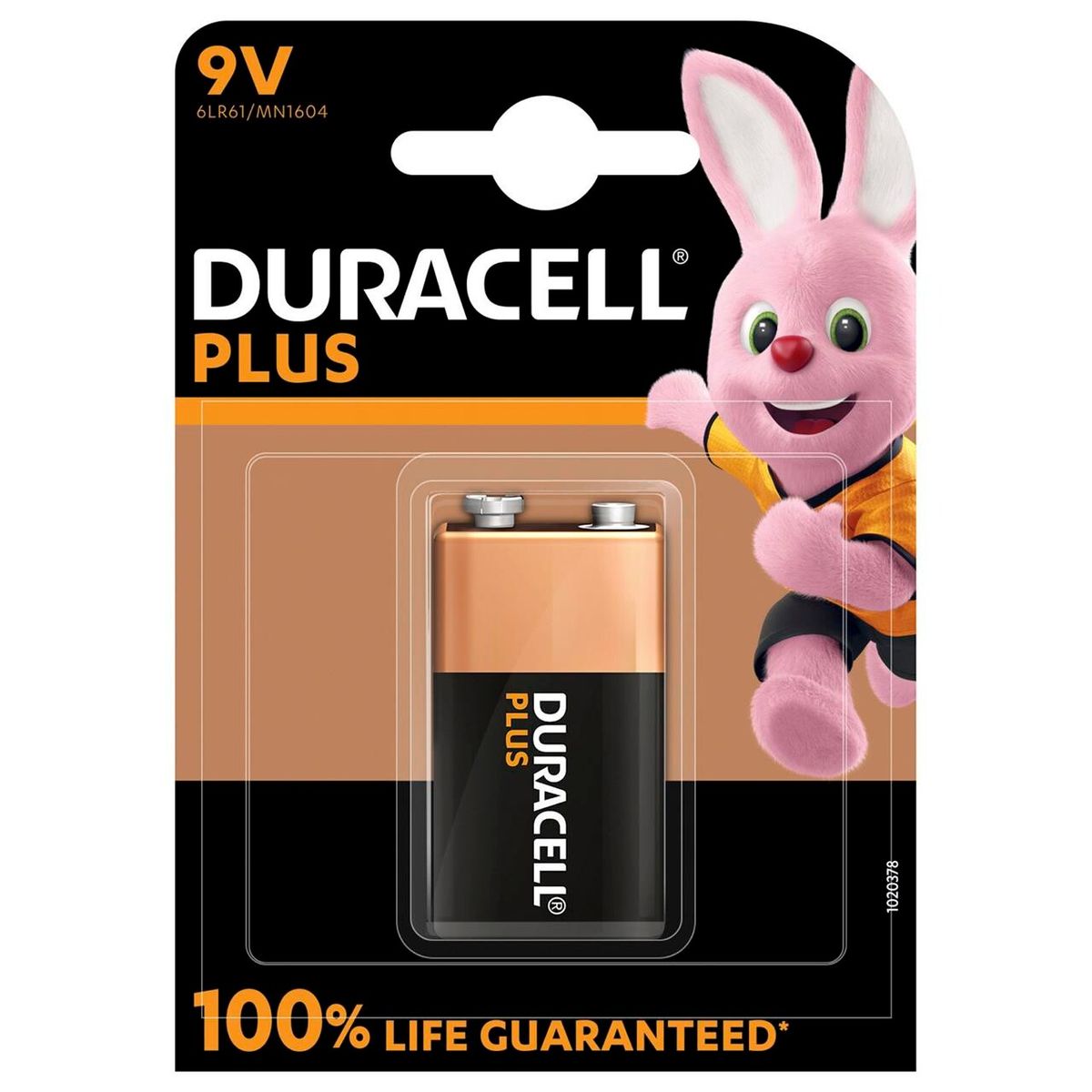 Duracell Batteri Plus Power 9V, alkaline 1stk/pak