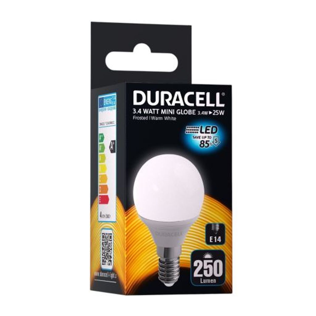 Duracell - E14 LED Dæmpbar Kronepære 250Lm 4.3W, 2700K