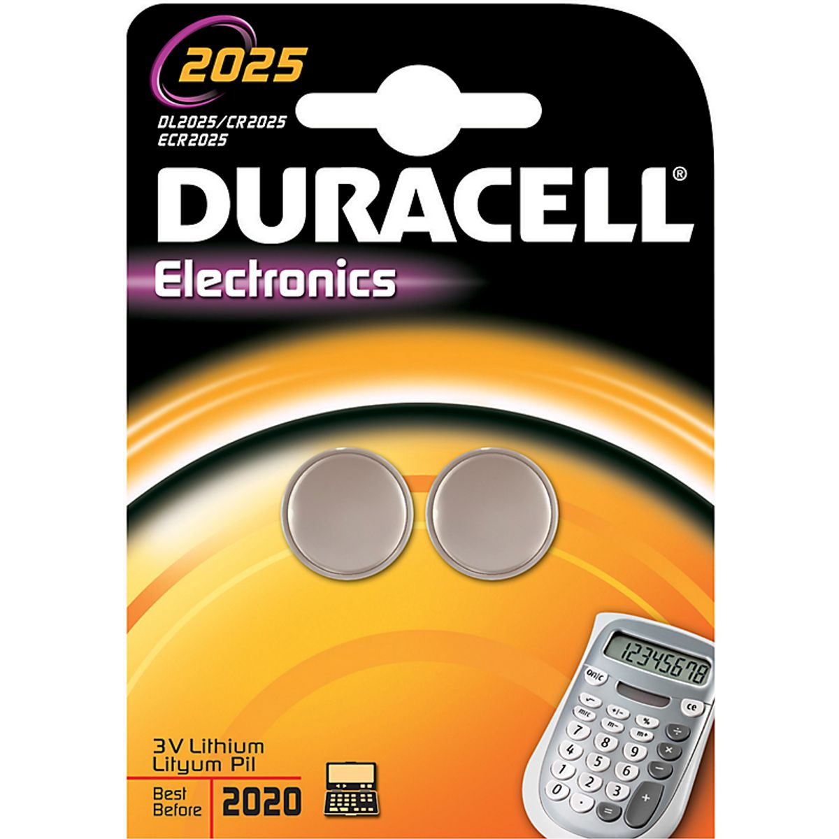 Duracell Electronics 2025 batteri - 2 stk. pr. pakke