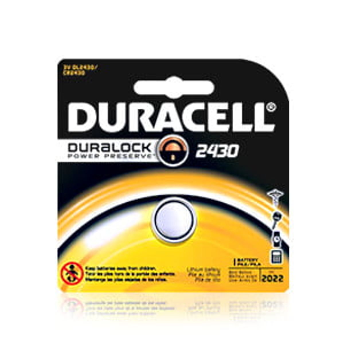 Duracell lithium knapcelle-batteri CR2430