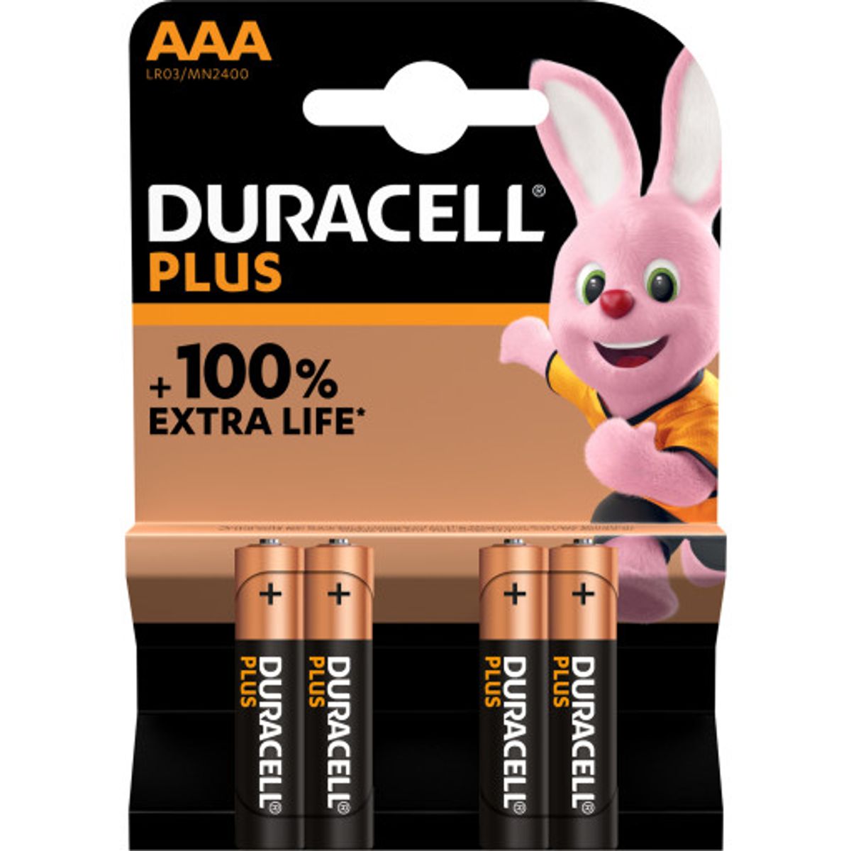 Duracell Plus AAA batterier, 4 stk.