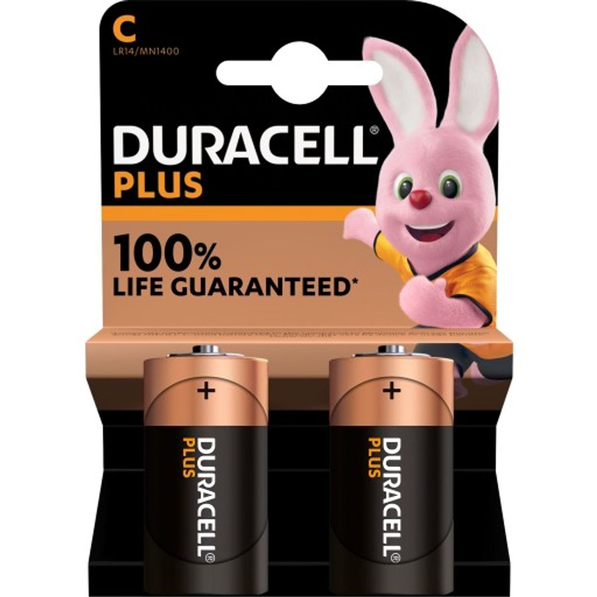 Duracell Plus C batterier, 2 stk.