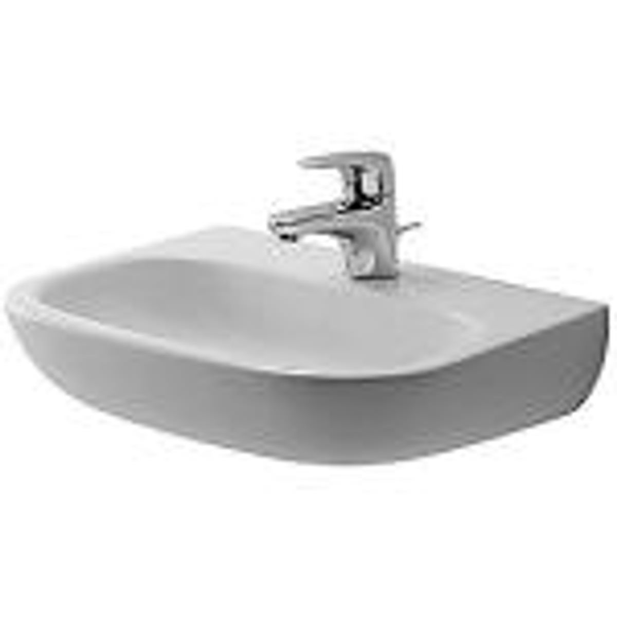 Duravit D-Code håndvask 450x340mm medicinal med hanehul uden overløb