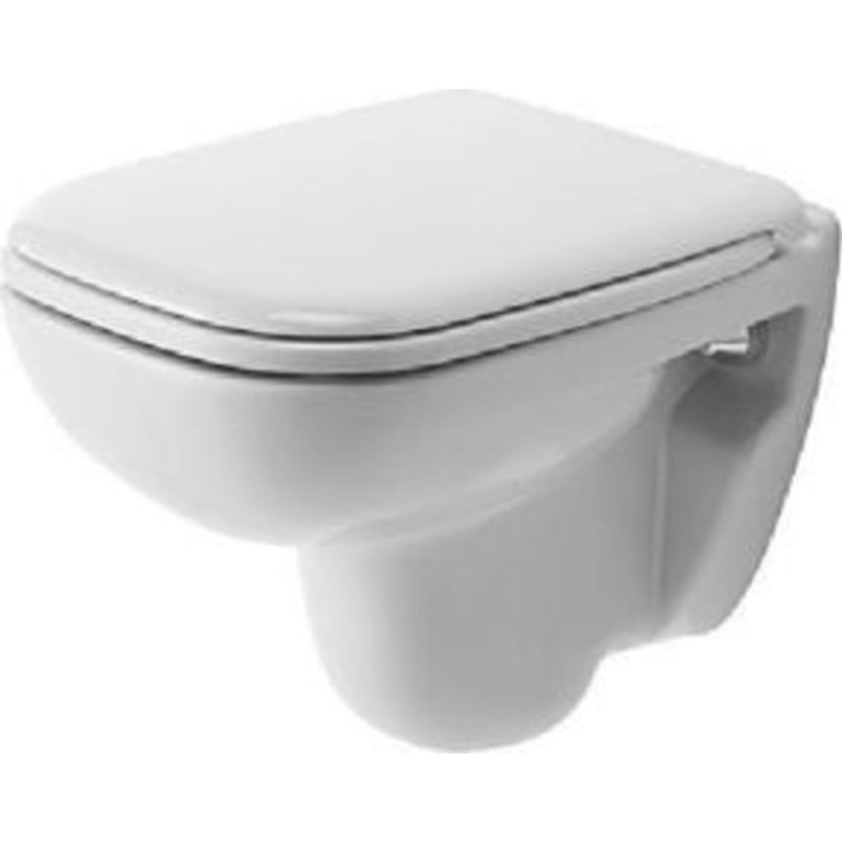 Duravit D-code væghængt toilet, hvid