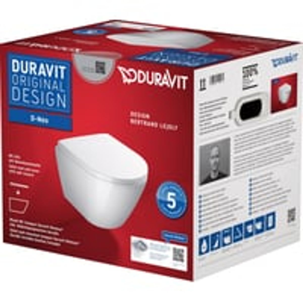 Duravit D-Neo Compact vghngt toilet + softclose sde, Rimless