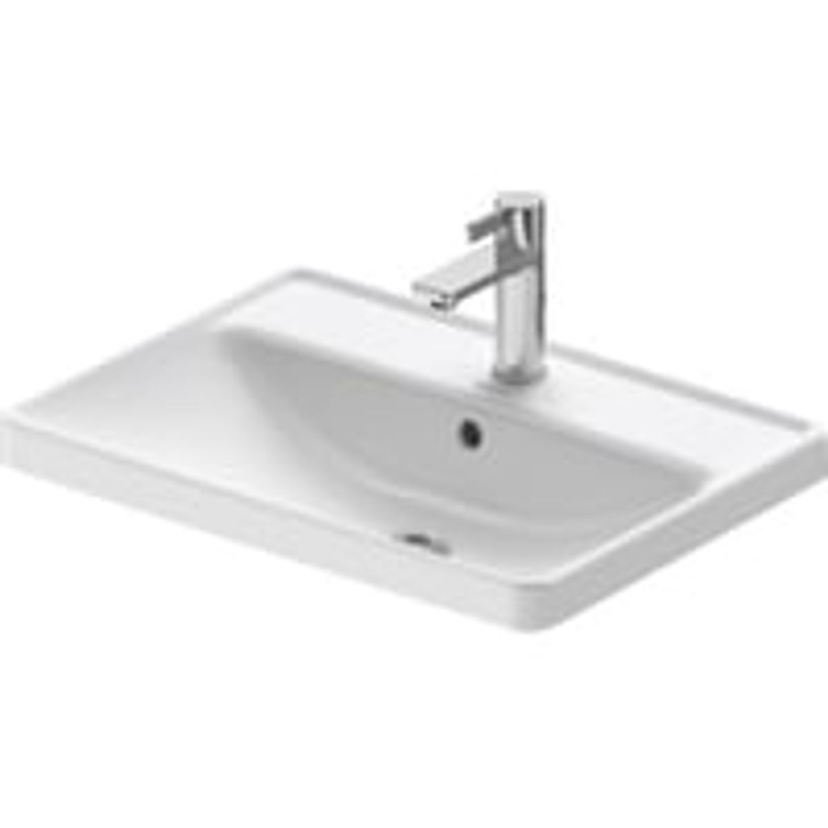 Duravit D-Neo hndvask, 600 mm x 440 mm, nedfldning