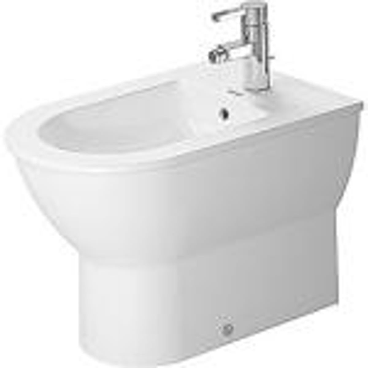 Duravit Darling New gulvbidet, B-T-W med overløb, hanehul og Wondergliss