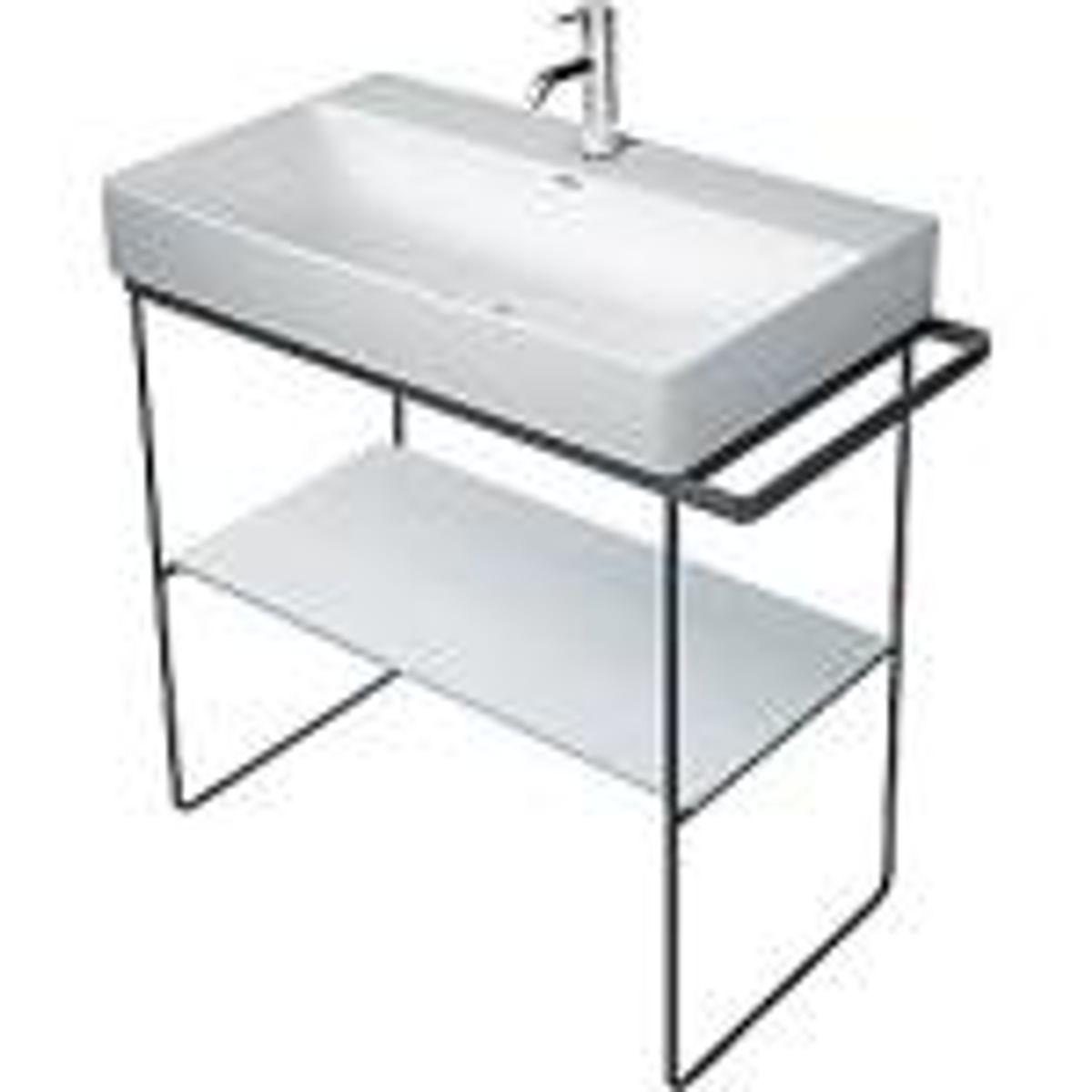 Duravit DuraSquare gulvkonsol 865x451mm gulvst. sort mat metal t/800mm kompakt DuraSquare