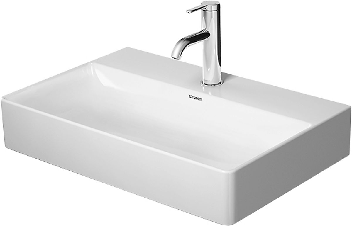 Duravit DuraSquare håndvask 600x400mm kompakt med hanehul & uden overløb