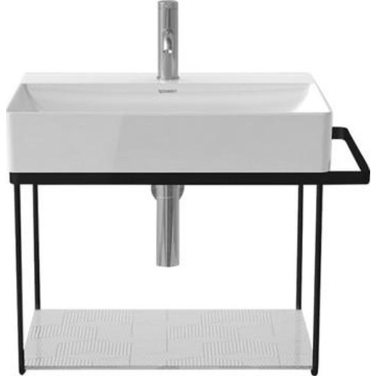 Duravit DuraSquare metalkonsol, mat sort