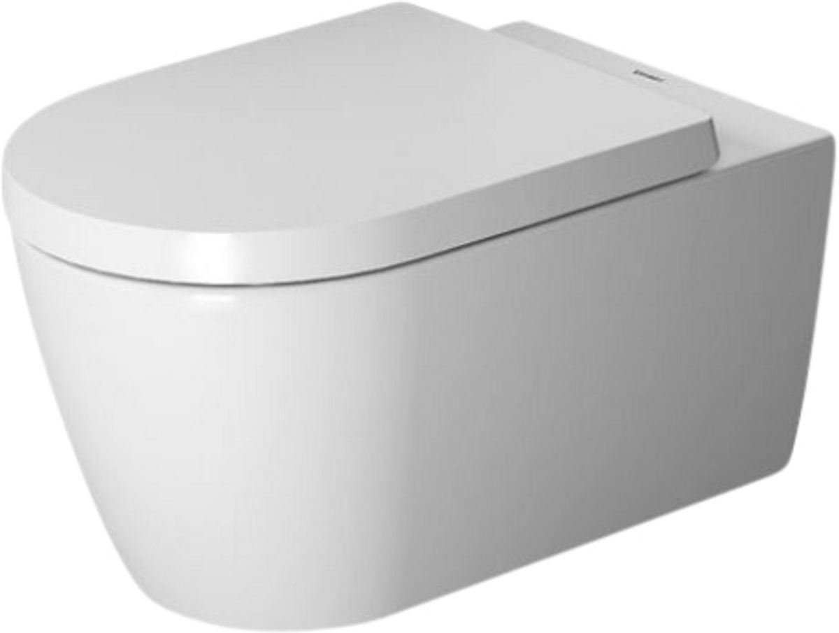 Duravit ME by Starck vægtoilet 37x57cm med åben skylle-rand, hvid mat satin, WonderGliss