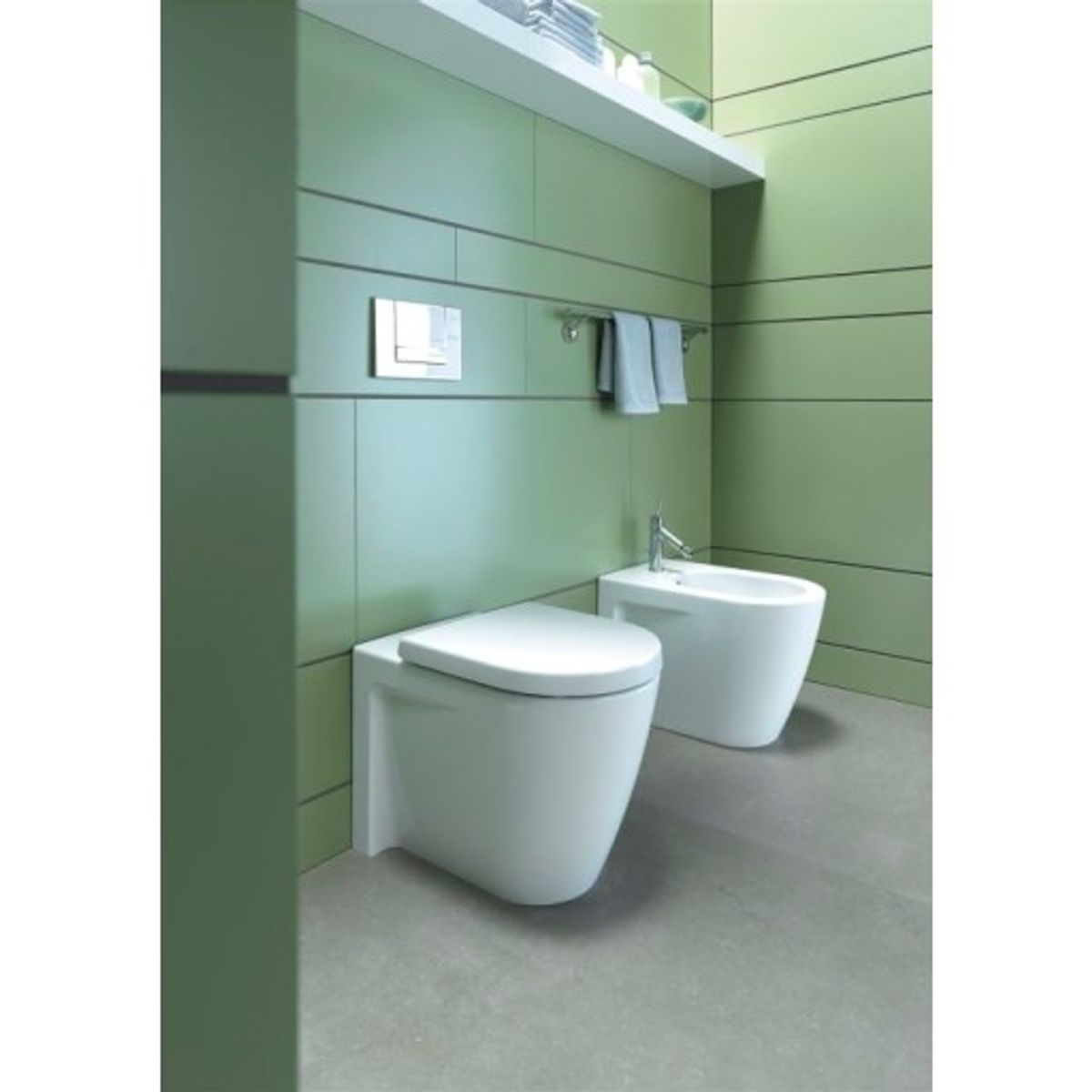 Duravit Starck 2 toilet, back-to-wall, rengøringsvenlig, hvid