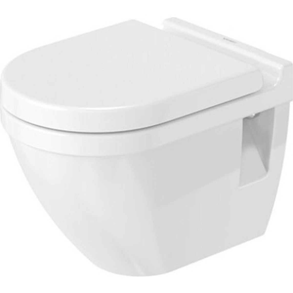 Duravit Starck 3 compact væghængt toilet, skjult montering, hvid