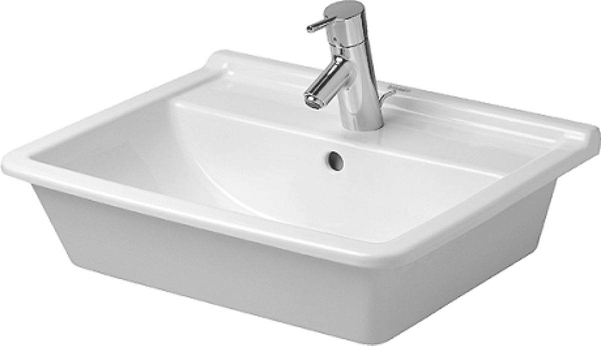 Duravit Starck 3 håndvask, 560x460 mm, indbygning