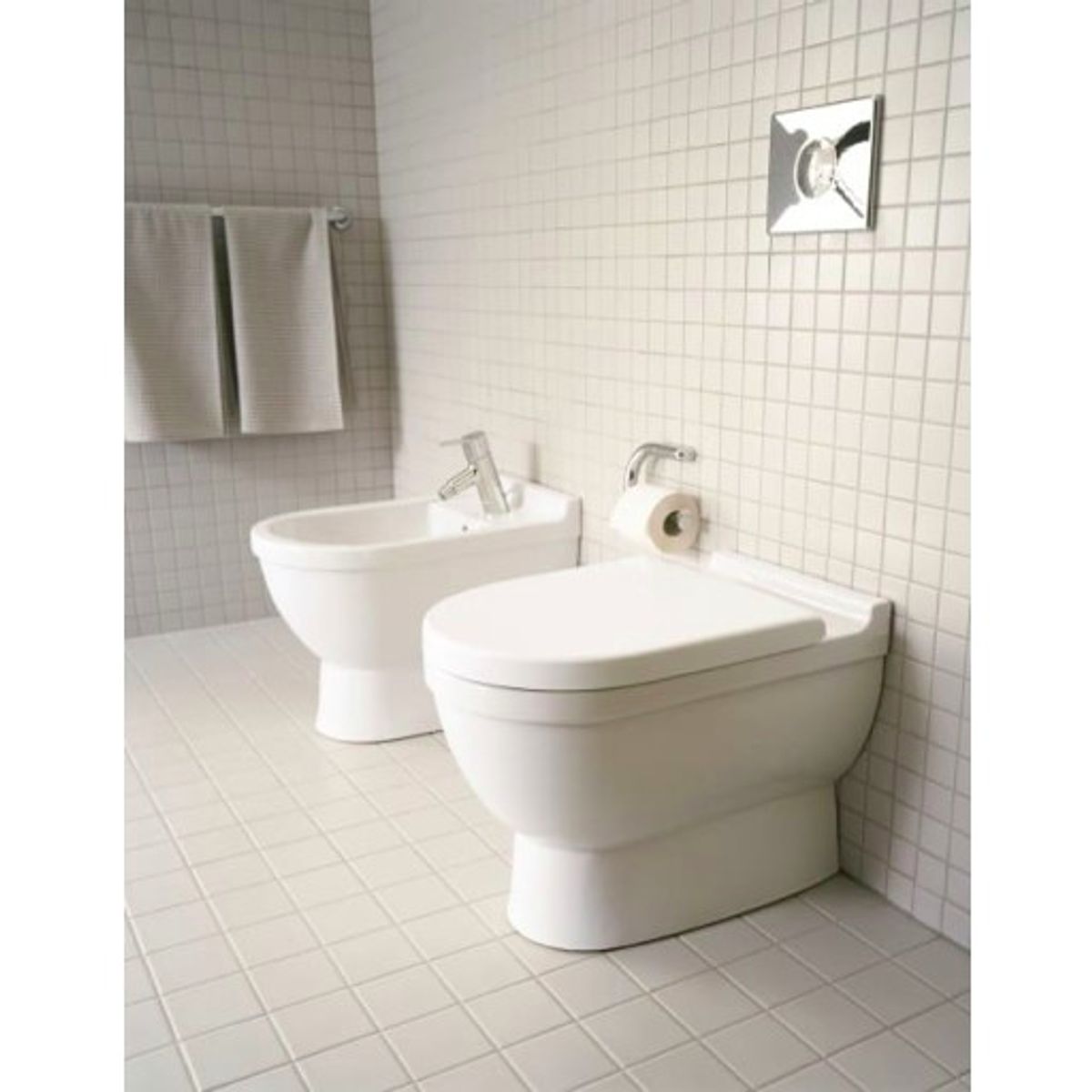 Duravit Starck 3 toilet, back-to-wall, rengøringsvenlig, hvid