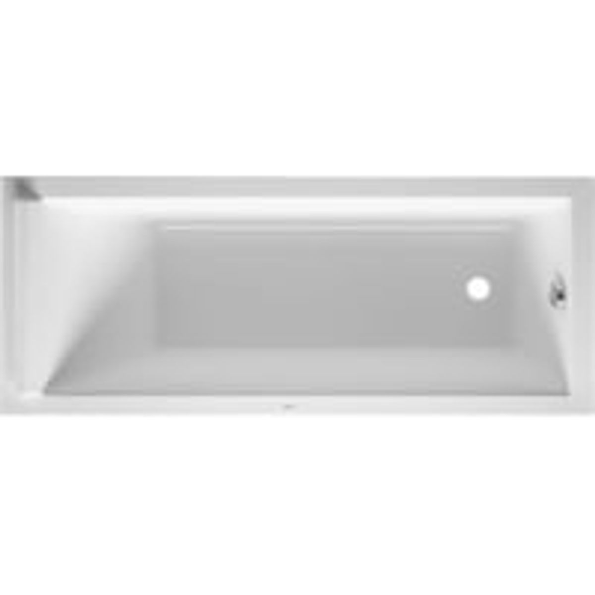 Duravit Starck badekar til indbygning 1700x700mm. Aflb i fodenden