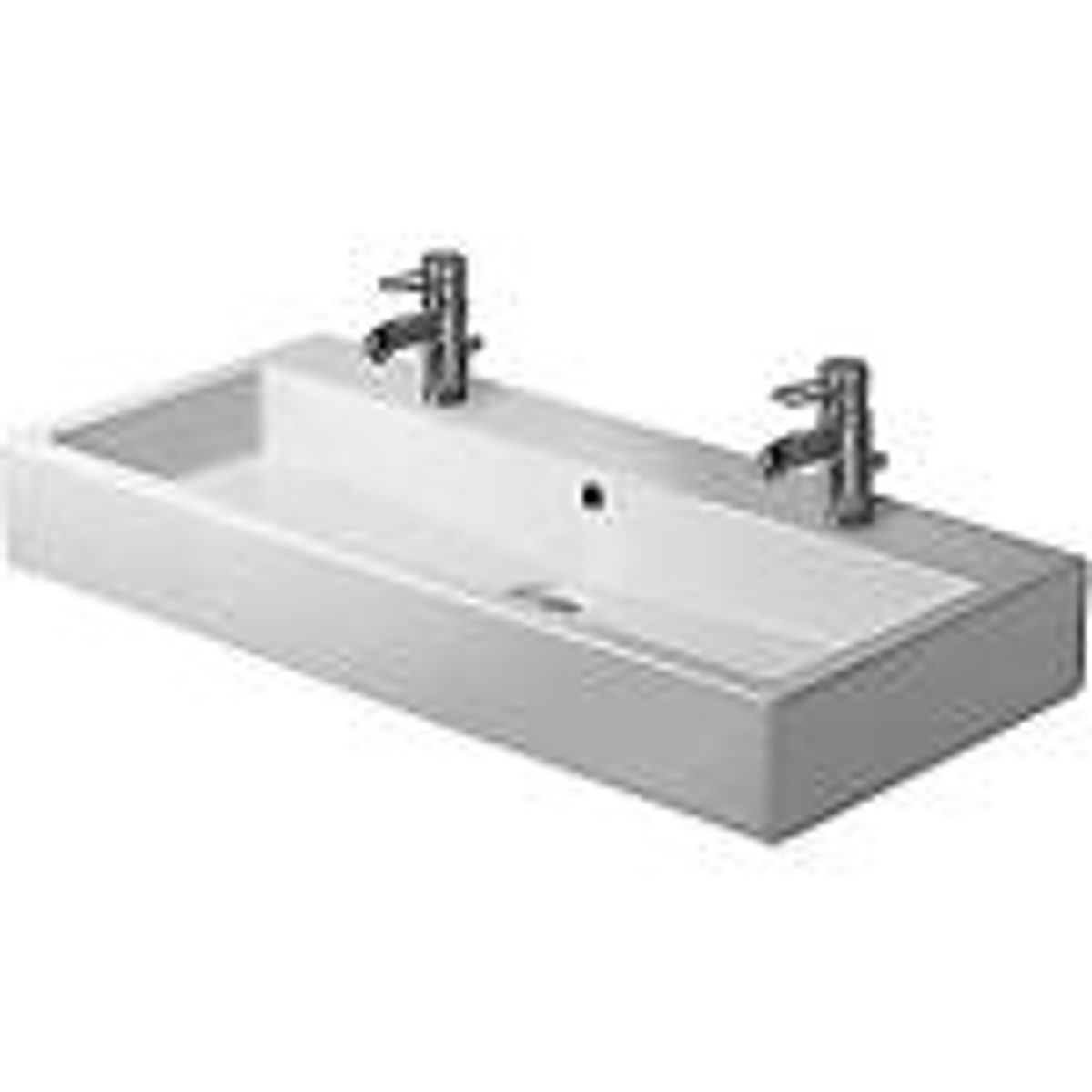 Duravit Vero håndvask, 1000x470 mm, med to hanehuller og Wondergliss