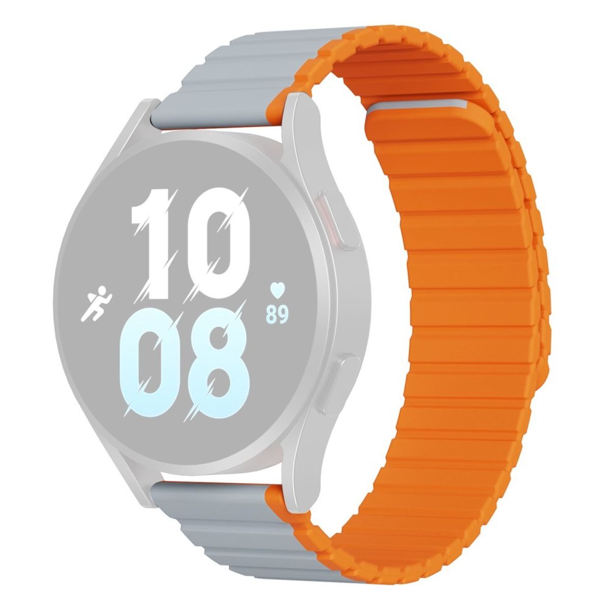 Dux Ducis LD Series - Samsung Galaxy Watch 3 45mm / Watch S3 - Magnetisk silikone urrem 22mm - Grå/Orange